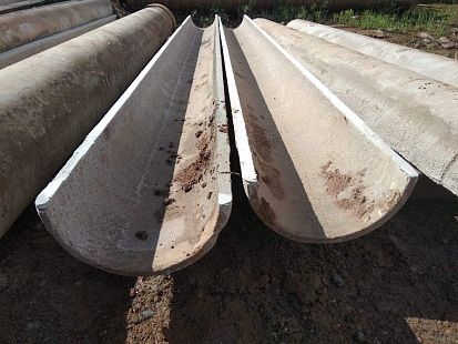 Лоток водоотводной из асбестоцементной безнапорной трубы D 500 мм L=5,00 м