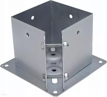 Основание для столба 60х40 мм с креплением оцинкованное
