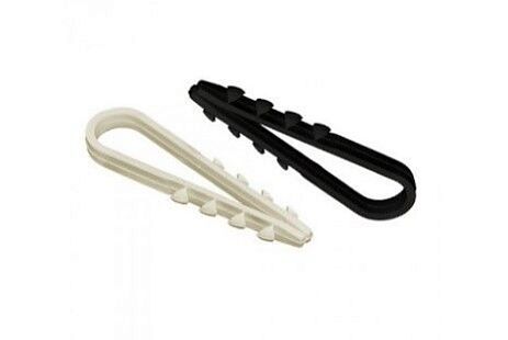 Дюбель-хомут 6-12 белый, плоский