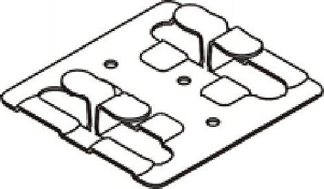 Кляймерная пластина для керамогранита 1,0мм (окрашенный) (от 100шт) 12X18H10T нержавеющая сталь Рядовой половинный