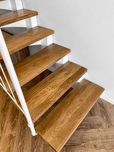 Лестничная ступень SР 34х38/30х2 Zn, длина 600/240 мм